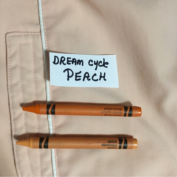 Vtg Rare Extended shoulder space jacket Peach cotton blend zip snap lined jacket - Picture 12 of 14